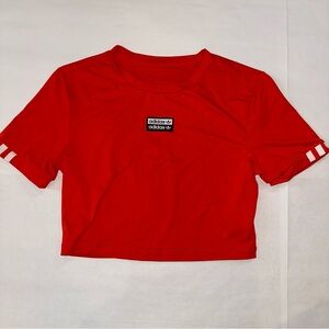 Adidas crop top 3 striped tag cut out - probably a SMALL bright ORANGE